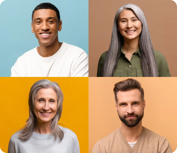 photo de quatre personnes souriantes