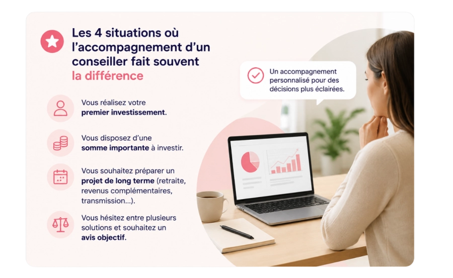 schéma récapitulatif investir seul ou avec conseiller