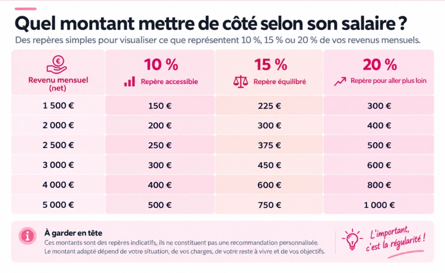 Repères d’épargne selon le salaire